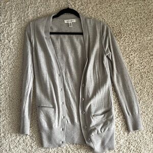Banana Republic Gray Cardigan Sweater Open Front Knit